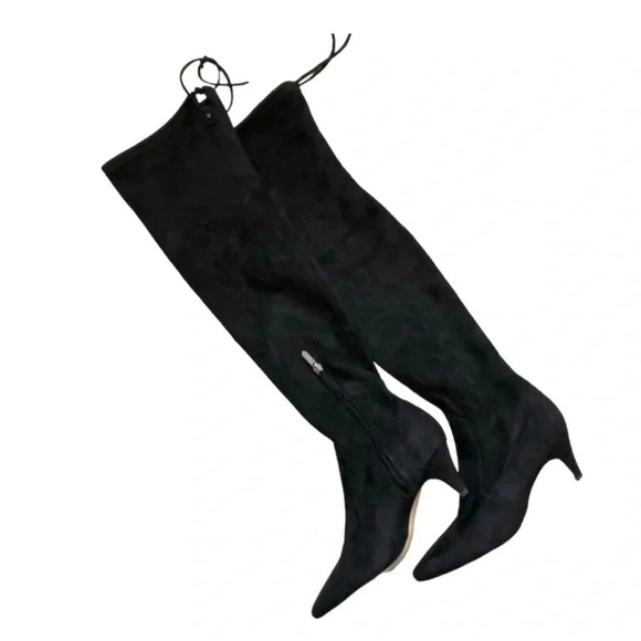 SAM EDELMAN* Kristie Over The Knee Pointed Toe Black Boots Size 6 - Picture 2 of 8